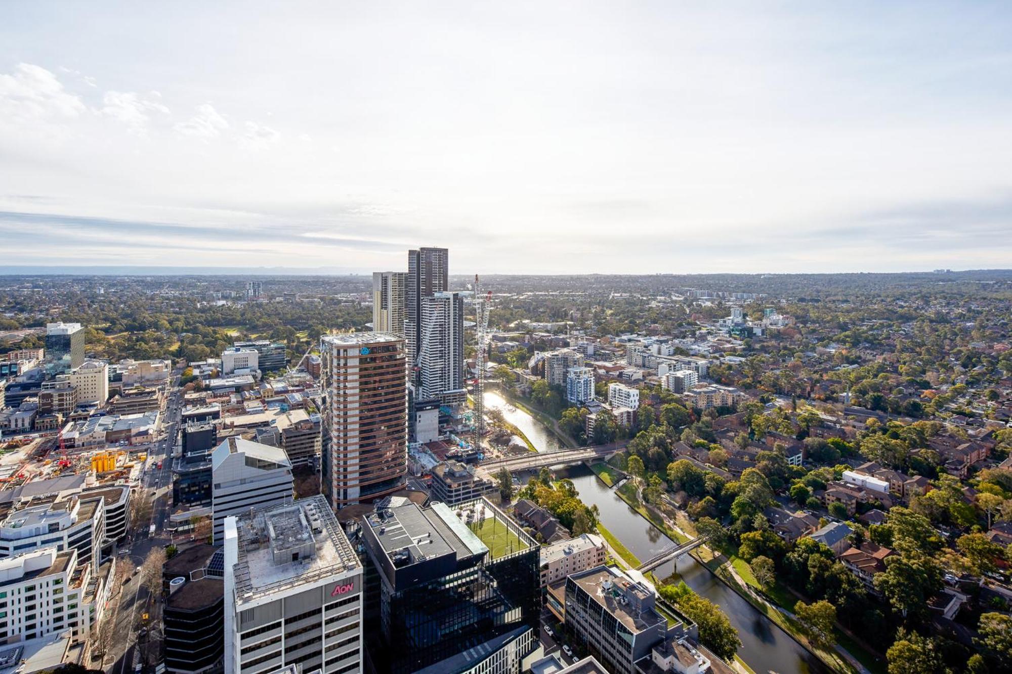 Meriton Suites George Street, Parramatta Сидни Екстериор снимка